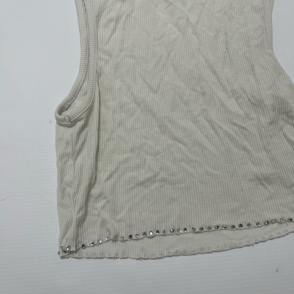 MESHKI - jewelled hem cropped tank - size XXS - Picture 2 of 4